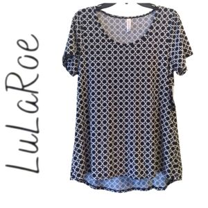 Lularoe | Classic Tee Black and White Trendy Print